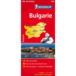 Carte routière et touristique MICHELIN -  BULGARIE mic739
