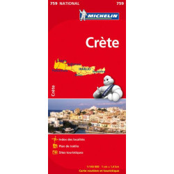 Carte routière et tourisme CRETE - 759