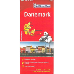 Carte routière et tourisme randonnée DANEMARK - 749