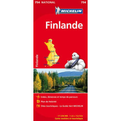 Carte routière michelin et tourisme FINLANDE - 754