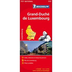 Carte routière michelin et tourisme GD DUCHE LUXEMBOURG 717