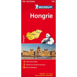 Carte routière michelin et tourisme  HONGRIE (80) (C50)