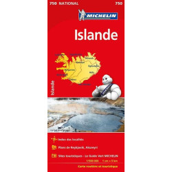 Carte routière michelin et tourisme  ISLANDE