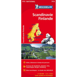 Carte routière michelin et tourisme  SCANDINAV.FINLANDE - 711