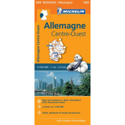 Carte routière et touristique Michelin - ALLEMAGNE CENTRE OUEST