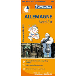Carte routière et touristique Michelin - ALLEMAGNE NORD EST