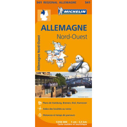 Carte routière et touristique Michelin - ALLEMAGNE NORD OUEST