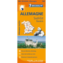 Carte routière et touristique Michelin - ALLEMAGNE SUD EST BAVIERE