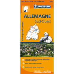 Carte routière et touristique Michelin ALLEMAGNE SUD OUEST