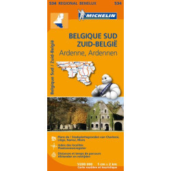Carte routière et touristique Michelin - BELGIQUE SUD ARDENNE