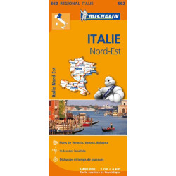 carte routière et touristique Michelin ITALIE NORD EST
