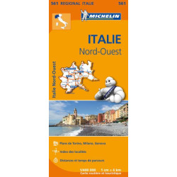 Carte routière et touristique Michelin ITALIE NORD OUEST