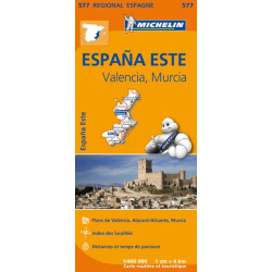 Carte routière et touristique Michelin -  VALENCE  MURCIA