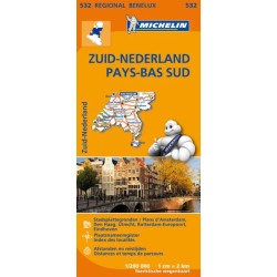 Carte routière et touristique Michelin -  PAYS BAS SUD