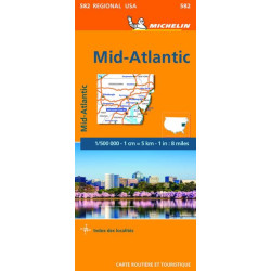 Carte routière et touristique Michelin - MID ATLANTIC USA