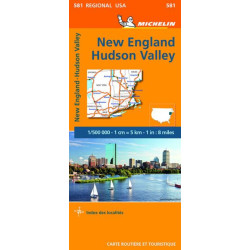 Carte routière et touristique Michelin - NEW ENGLAND HUDSON VALLEY USA