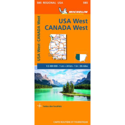 Carte routière et touristique Michelin - USA WEST / WEST CANADA