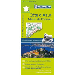 Carte routière et touristique Michelin - COTE D'AZUR MASSIF DE L'ESTEREL