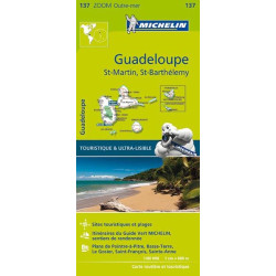 Carte routière et tourisme Michelin - GUADELOUPE ST MARTIN ST BARTHELEMY
