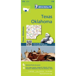 Carte routière et tourisme Michelin - TEXAS OKLAHOMA