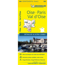 Carte routière et tourisme Michelin - 305 - OISE- PARIS- VAL D'OISE