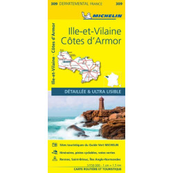 Carte routière départementale Michelin -  309 - COTES D'ARMOR -ILLE & VILAINE