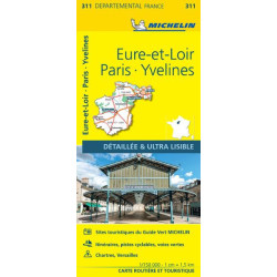 Carte routière départementale Michelin -  311 - EURE ET LOIR -PARIS -YVELYNES