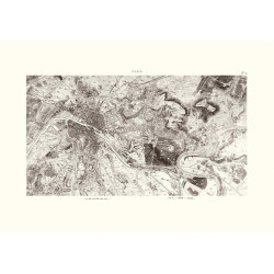 Carte CHASSES DU ROI-PARIS 74 CM X 105 CM