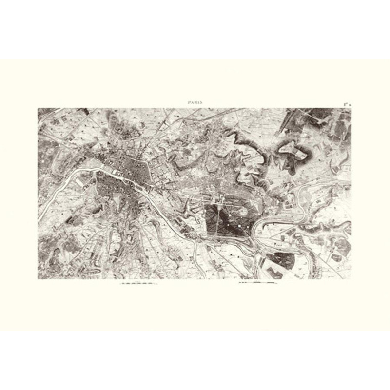 Carte CHASSES DU ROI-PARIS 74 CM X 105 CM Carte CHASSES DU ROI-PARIS 74 CM X 105 CM