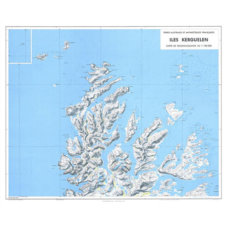 Carte KERGUELEN FEUILLE NORD OUEST