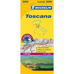 Carte routière et touristique Michelin -  358 - TOSCANE