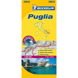 Carte routière et touristique Michelin -  363 - PUGLIA