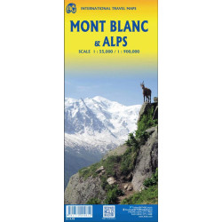 Carte routière ALPS & MONT BLANC