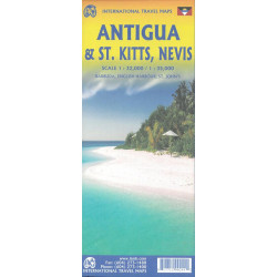 Carte routière ANTIGUA & ST. KITTS - NEVIS