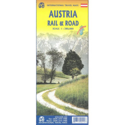 Carte routière AUSTRIA RAIL & ROAD WATERPROOF