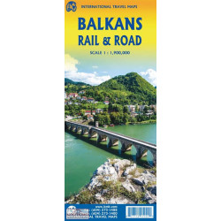 Carte routière BALKANS RAIL & ROAD