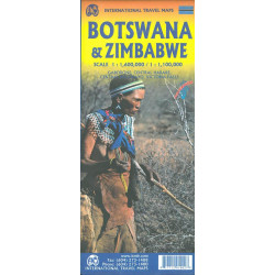Carte routière BOTSWANA AND ZIMBABWE WATERPROOF