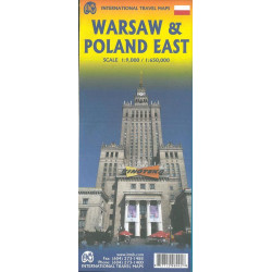 Carte routière WARSAW AND POLAND EAST