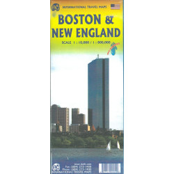 Carte randonnée BOSTON AND NEW ENGLAND
