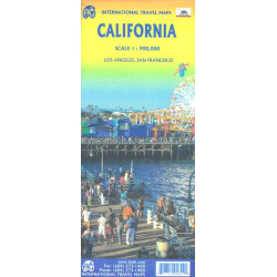 Carte CALIFORNIA - LOS ANGELES SAN FRANCISCO - WATERPROOF