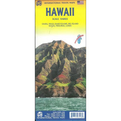 Carte HAWAII - OAHU - MAUI - KAHO'OLAWE BIG ISLAND - KAUAI - MOLOKAI