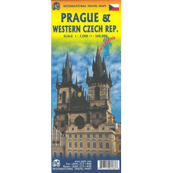 Carte PRAGUE AND WESTERN CZECH REP.