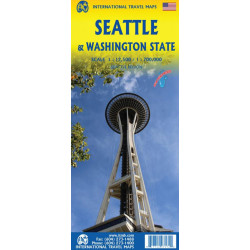 Carte SEATTLE & WASHINGTON STATE WATERPROOF