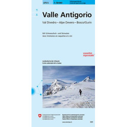 Carte randonnée VALLE ANTIGORIO SKI