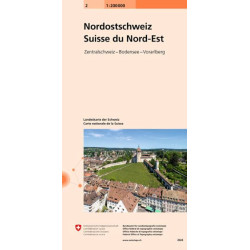 Carte randonnée CARTE NATIONALE SUISSE  NORDOST-SCHWEIZ