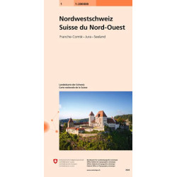 Carte randonnée CARTE NATIONALE SUISSE  SUISSE NORD-OUEST