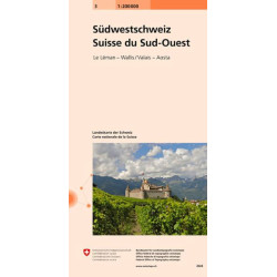 Carte randonnée CARTE NATIONALE SUISSE  SUISSE SUD-OUEST