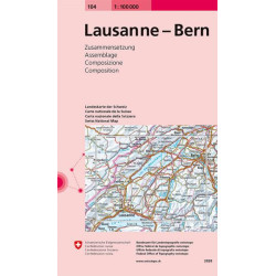 Carte randonnée LAUSANNE - BERN