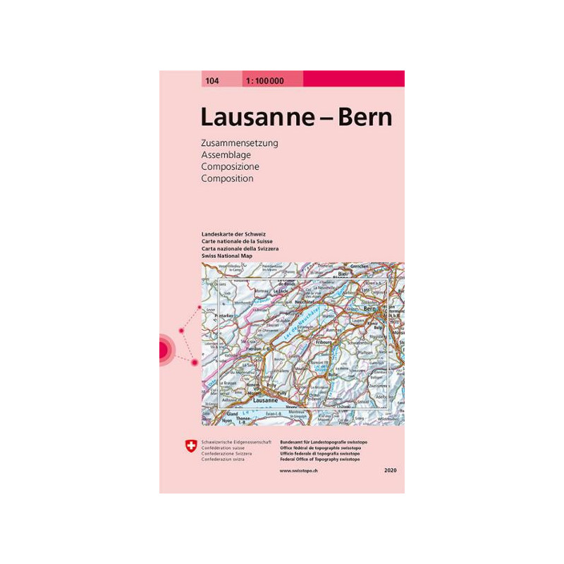 Carte randonnée LAUSANNE - BERN