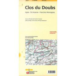 Carte randonnée LE CLOS DU DOUBS PEDESTRE